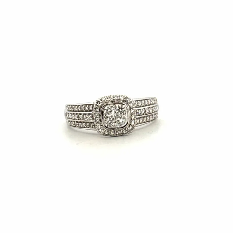 Bague Pavée Or Blanc & Diamants sold by 58 Facettes