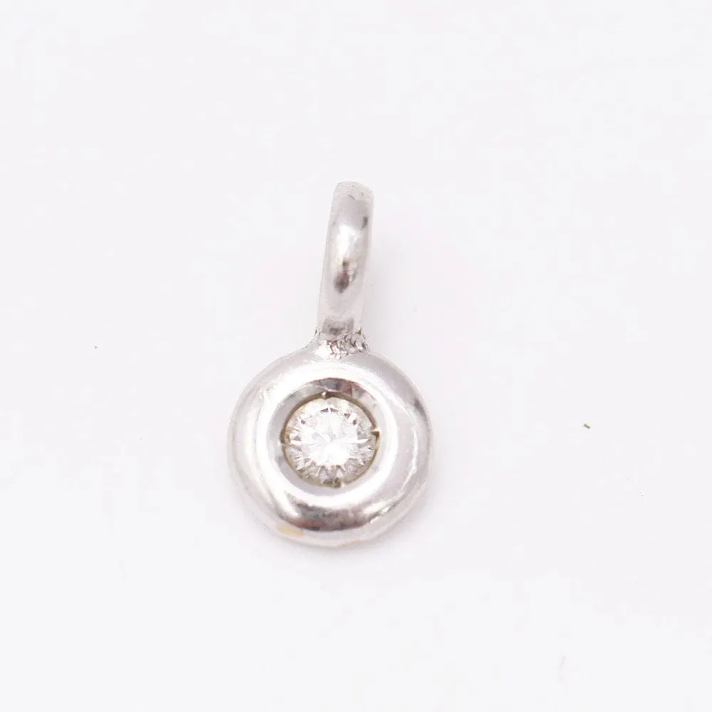 Pendentif diamant solitaire en or blanc 18 carats sold by 58 Facettes product image thumbnail 2