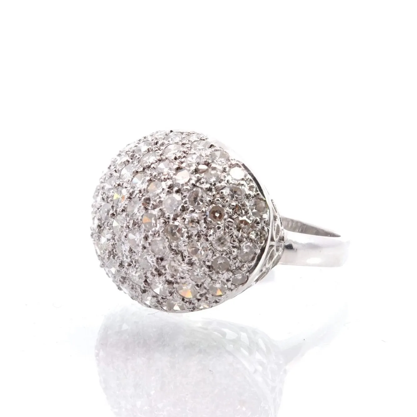 Bague boule Or blanc Diamants sold by 58 Facettes product image thumbnail 4