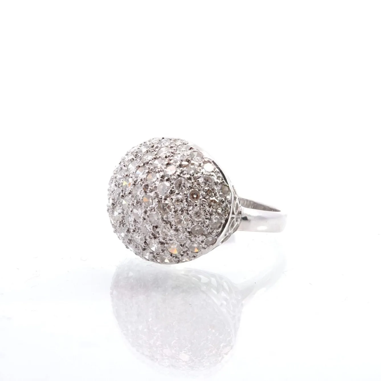 Bague boule Or blanc Diamants sold by 58 Facettes product image thumbnail 5