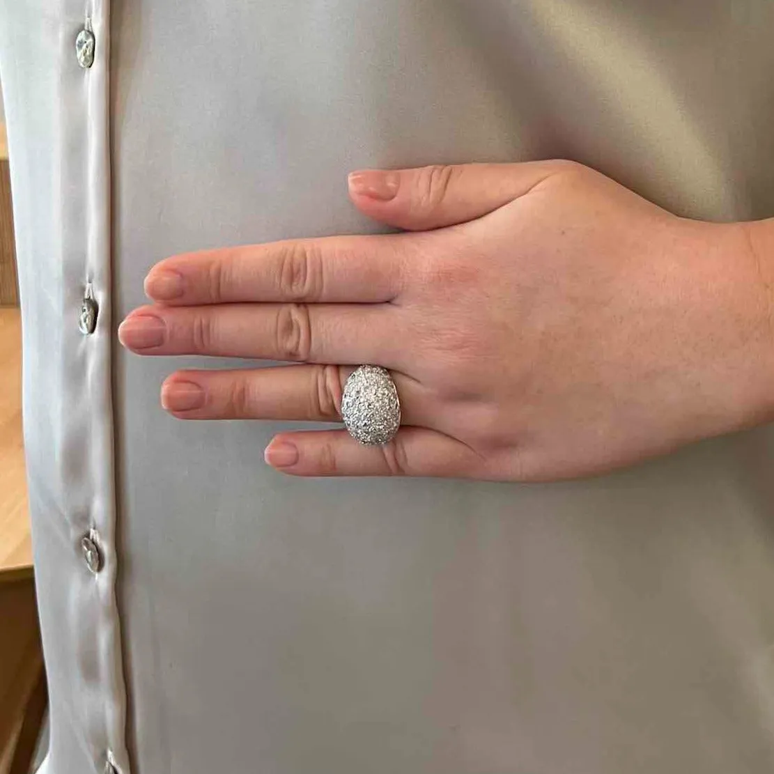 Bague boule Or blanc Diamants sold by 58 Facettes product image thumbnail 2