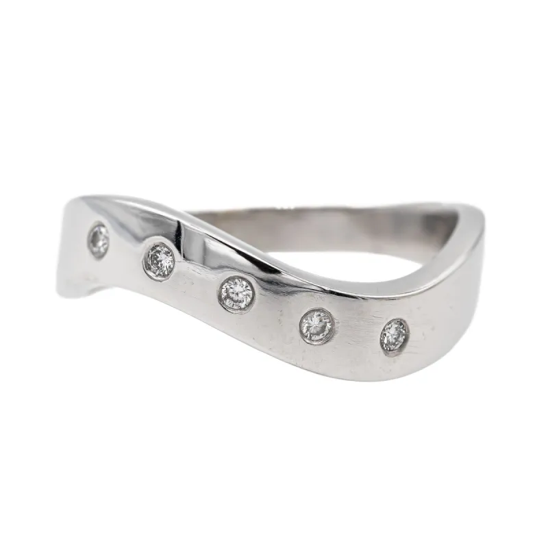 Bague Alliance Or blanc Diamant sold by 58 Facettes
