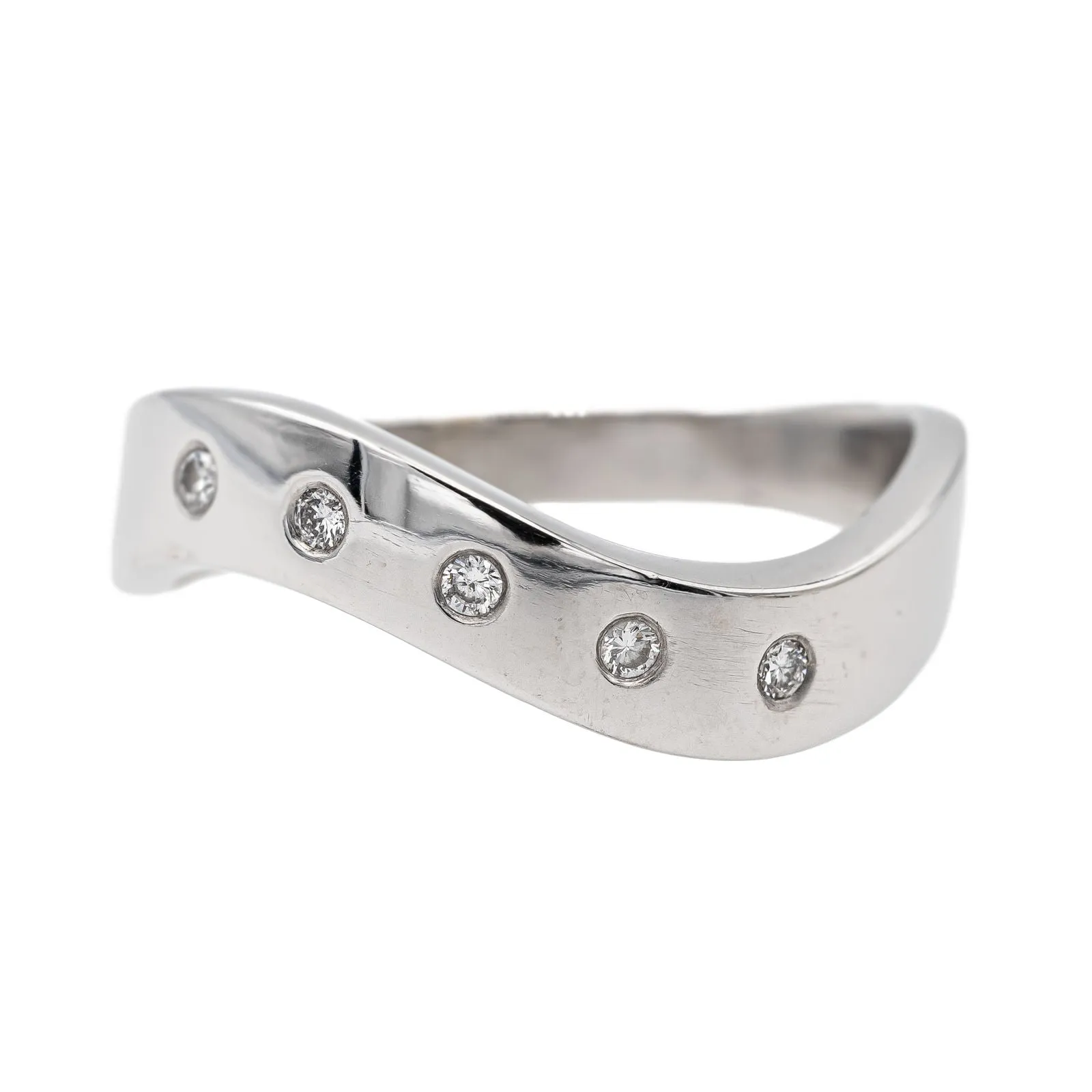 Bague Alliance Or blanc Diamant sold by 58 Facettes