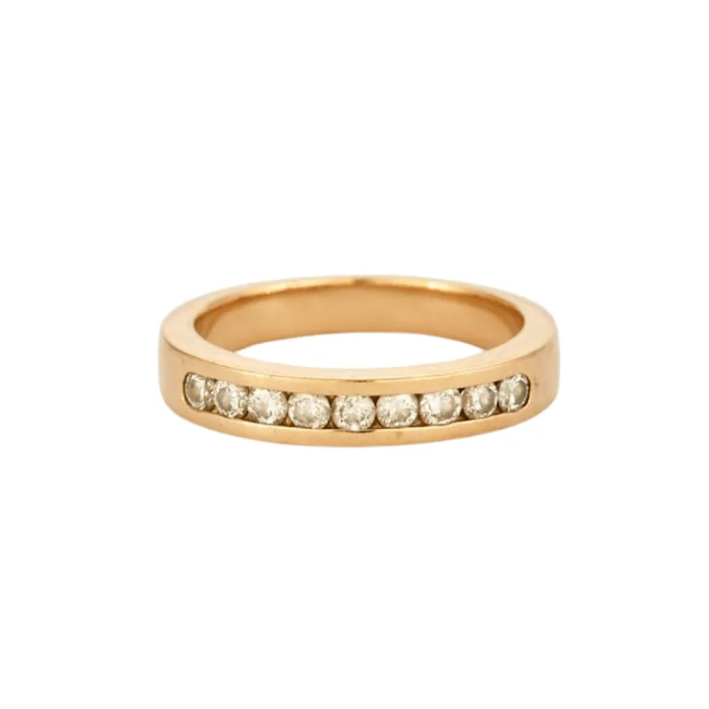 Bague Alliance demi-tour diamants sertis sur or jaune sold by 58 Facettes