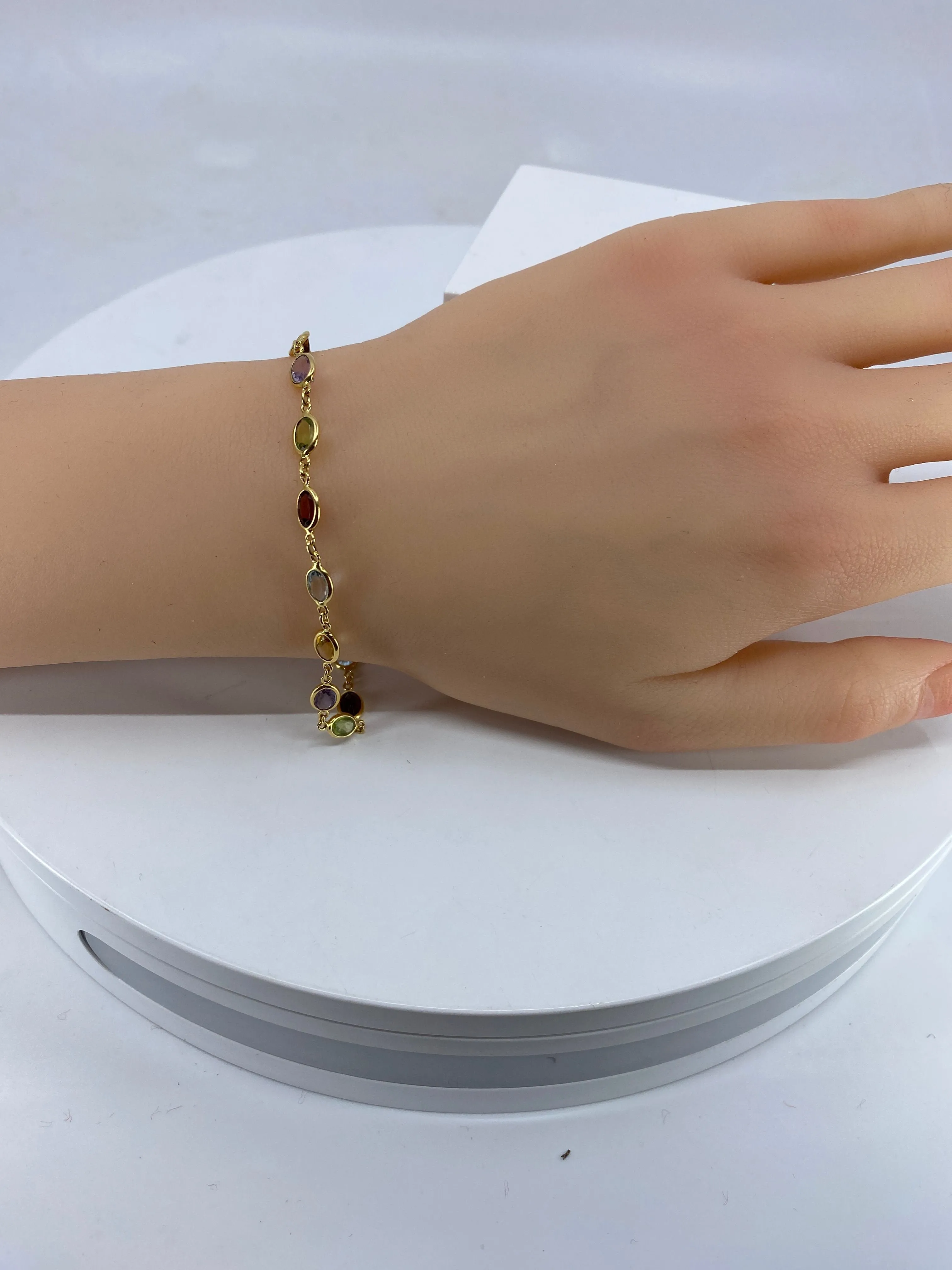 Bracelet or jaune et pierres fines sold by 58 Facettes product image thumbnail 4