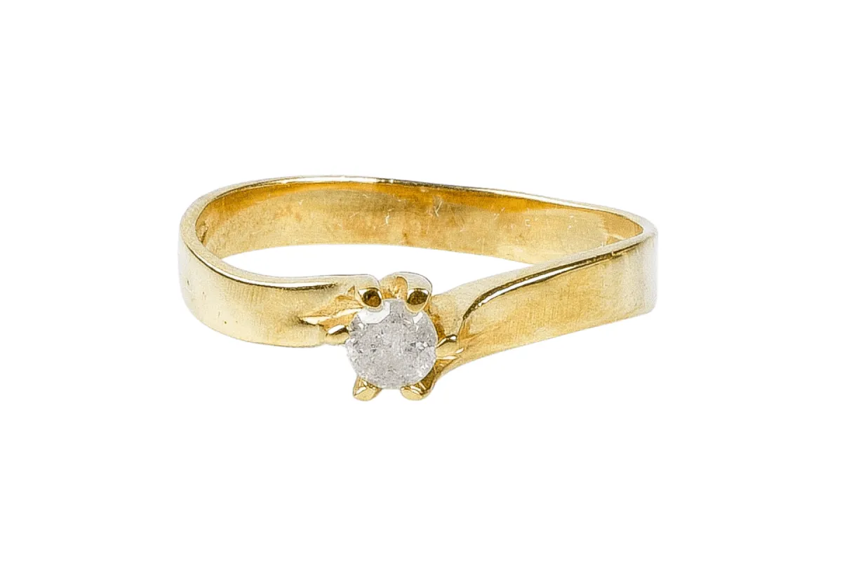 Bague solitaire 0.18ct en or massif sold by 58 Facettes