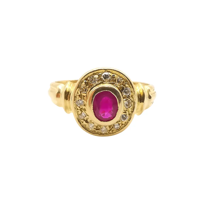 Bague or rubis & diamants sold by 58 Facettes