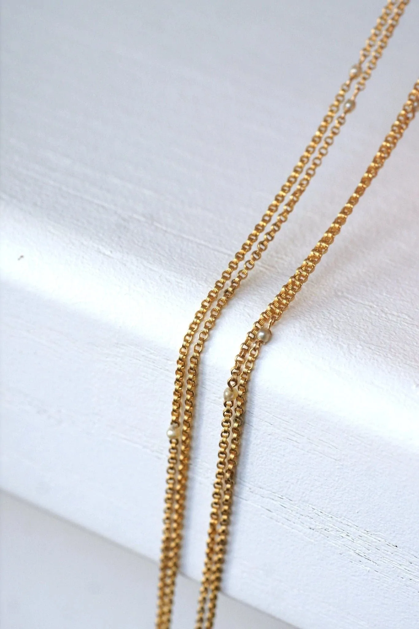 Sautoir maille jaseron or et perles fines sold by 58 Facettes product image thumbnail 3