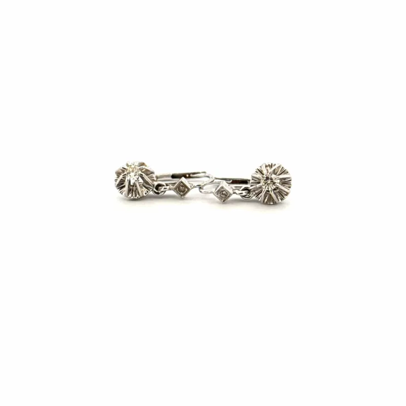 Dormeuses Or blanc 18k & Diamants sold by 58 Facettes