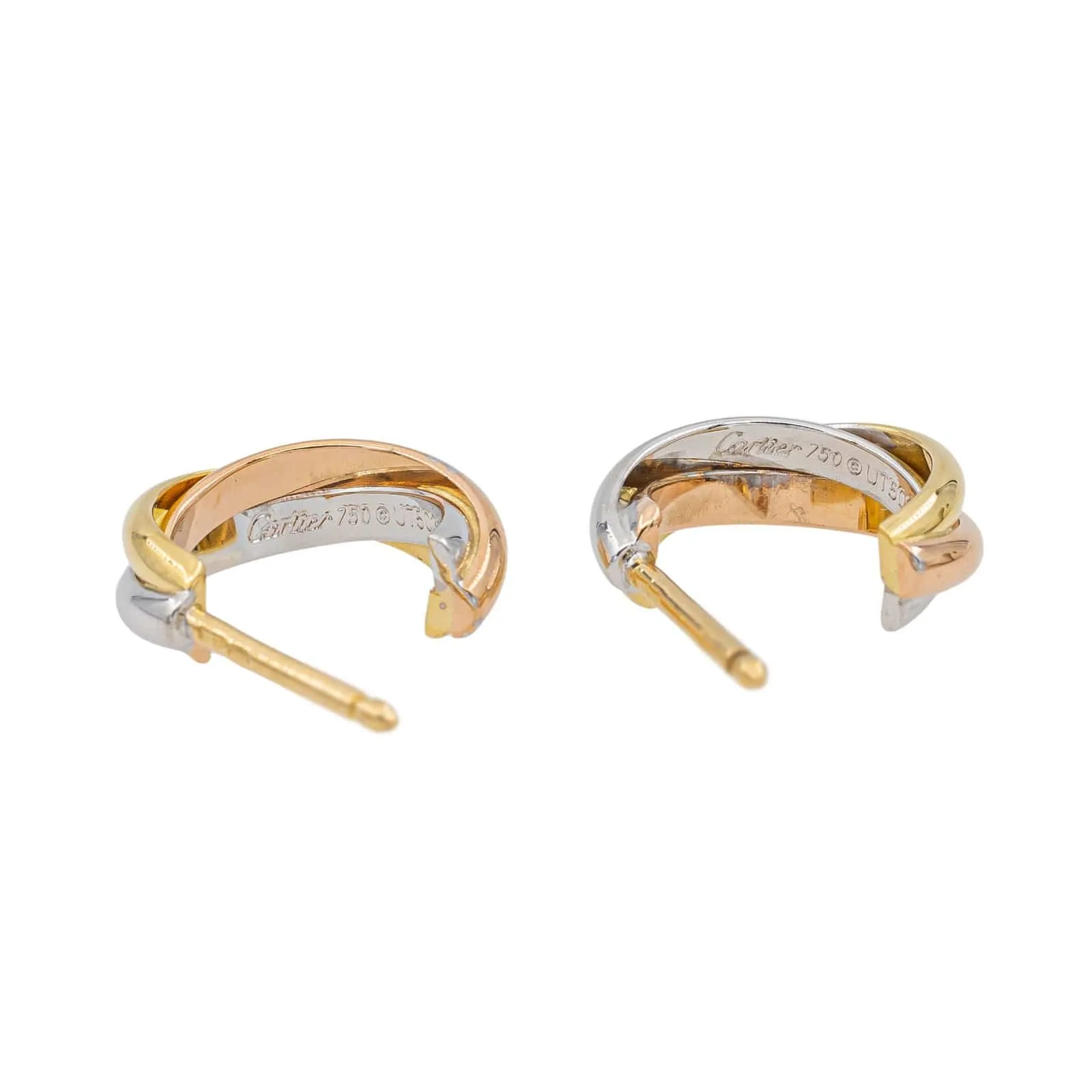 Cartier Boucles d'oreilles Créoles Trinity Or jaune sold by 58 Facettes product image thumbnail 5
