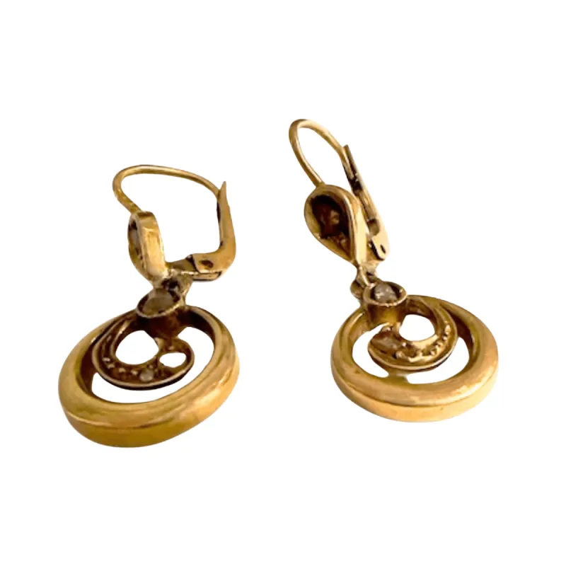 Boucles d'oreilles 1930-1935 en or et diamants sold by 58 Facettes