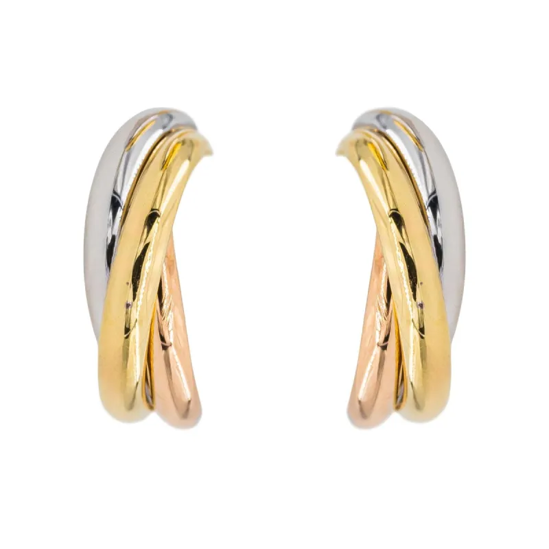 Cartier Boucles d'oreilles Créoles Trinity Or jaune sold by 58 Facettes