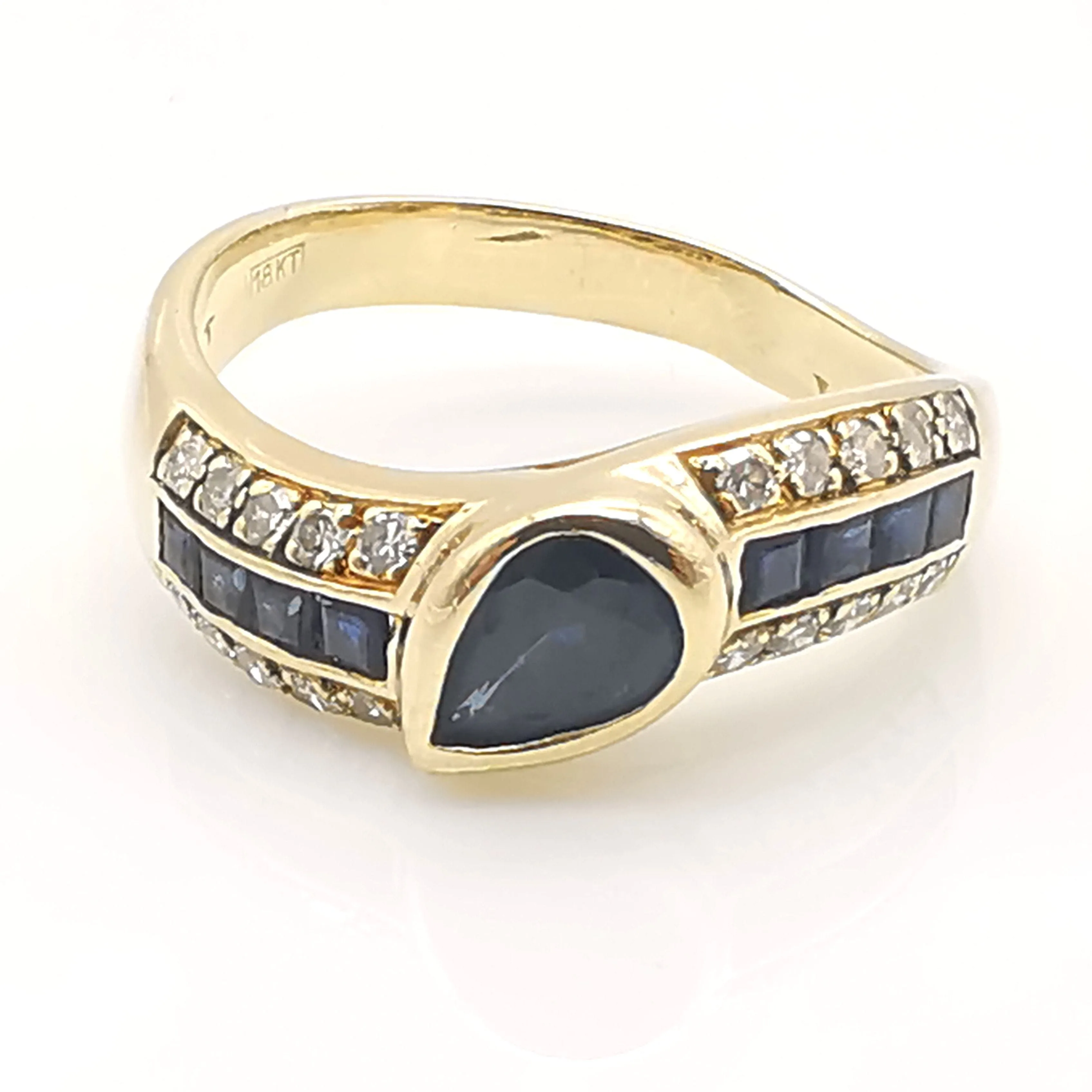 Bague Or jaune Saphir et Diamants sold by 58 Facettes product image thumbnail 2