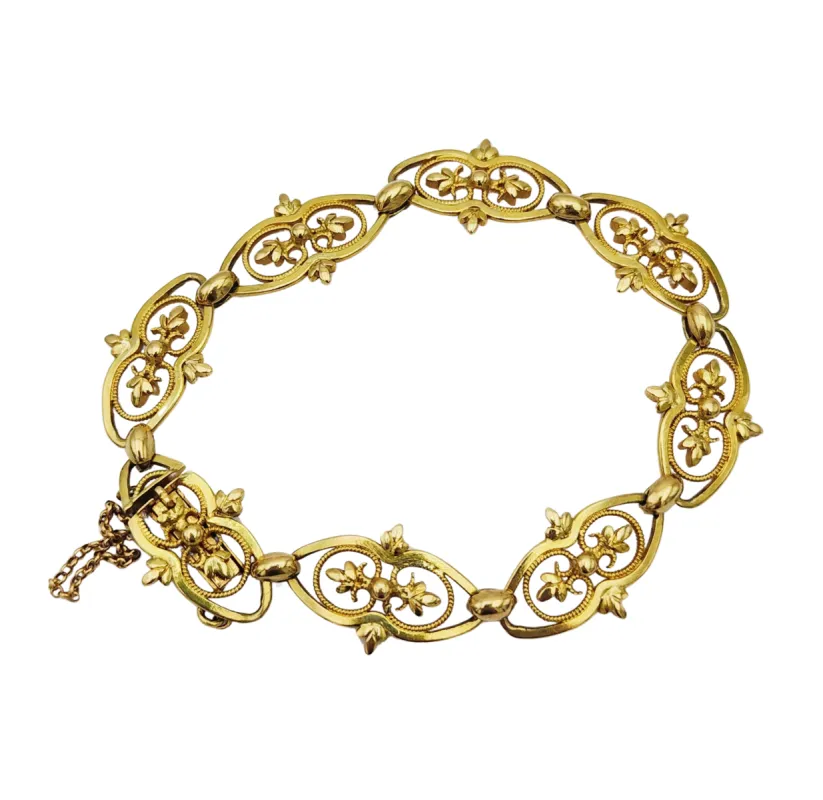 Important bracelet ancien en or maille filigranée sold by 58 Facettes