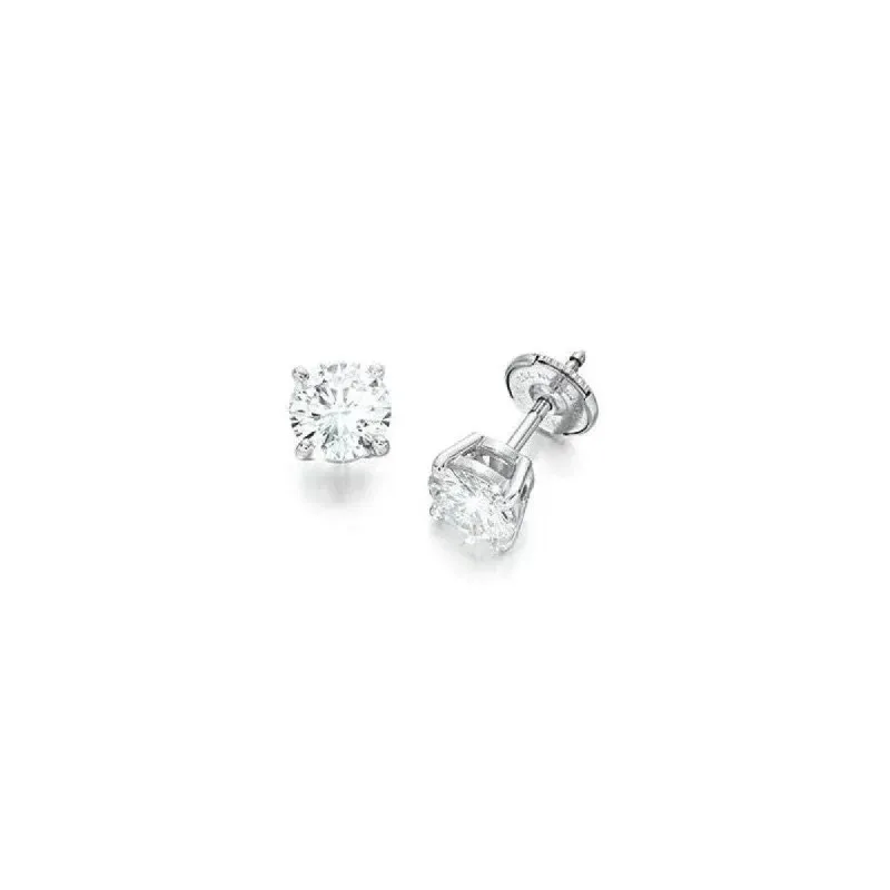 Boucles d'oreilles 0.50ct diamants or gris sold by 58 Facettes