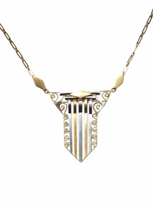 Collier Art Déco deux ors, Circa 1930 sold by 58 Facettes