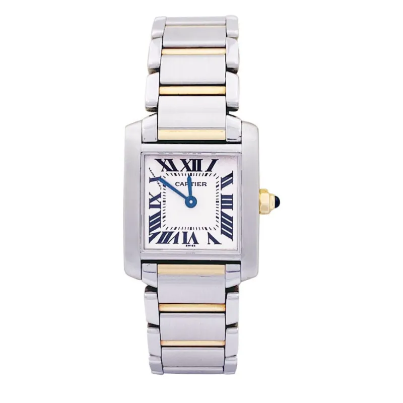 Montre Cartier, "Tank Française", or et acier. sold by 58 Facettes