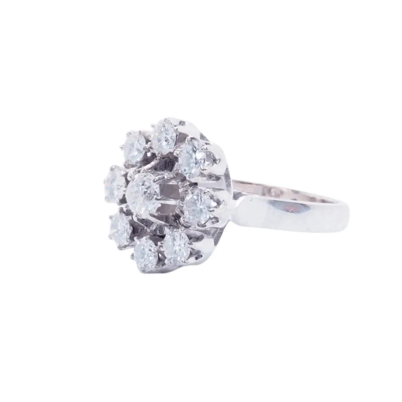 Bague marguerite Or blanc Diamants sold by 58 Facettes