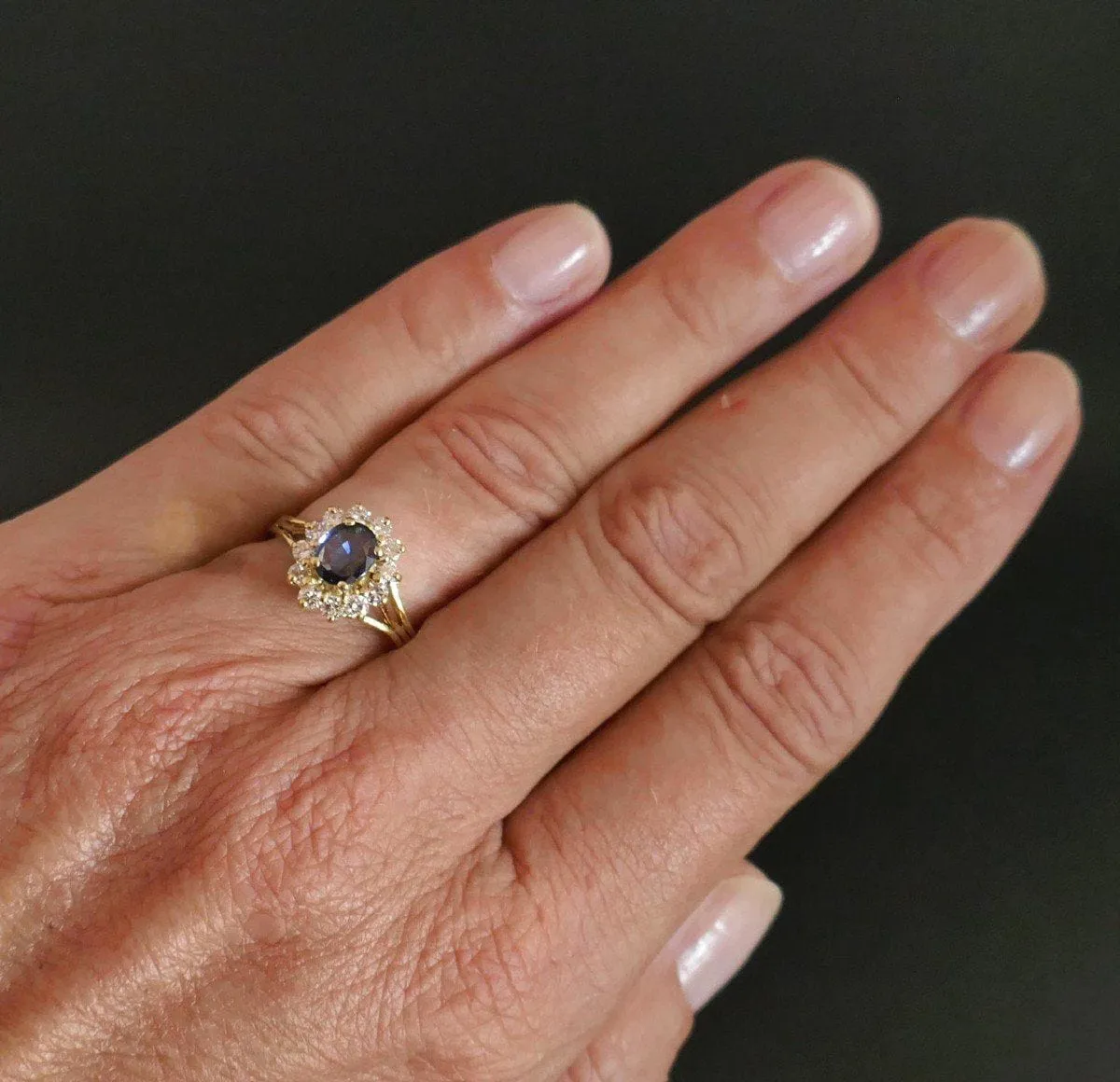 Bague Saphir Et Diamants, Or 18 Carats sold by 58 Facettes product image thumbnail 2