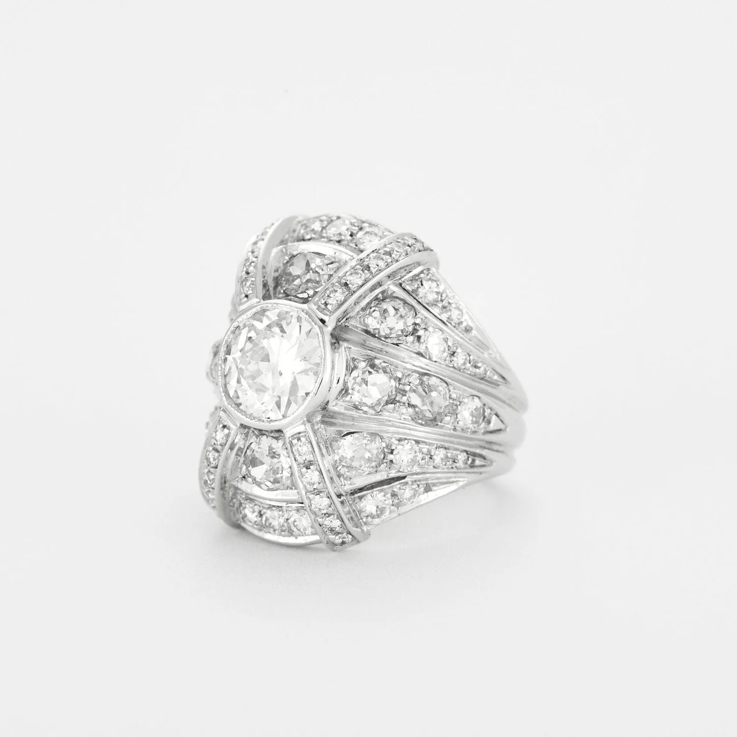 Bague style Art Déco Diamant 1.55ct sold by 58 Facettes product image thumbnail 4