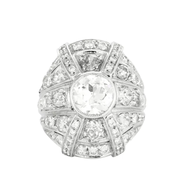 Bague style Art Déco Diamant 1.55ct sold by 58 Facettes