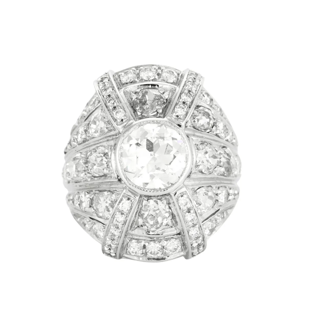 Bague style Art Déco Diamant 1.55ct sold by 58 Facettes