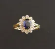 Bague Saphir Et Diamants, Or 18 Carats sold by 58 Facettes