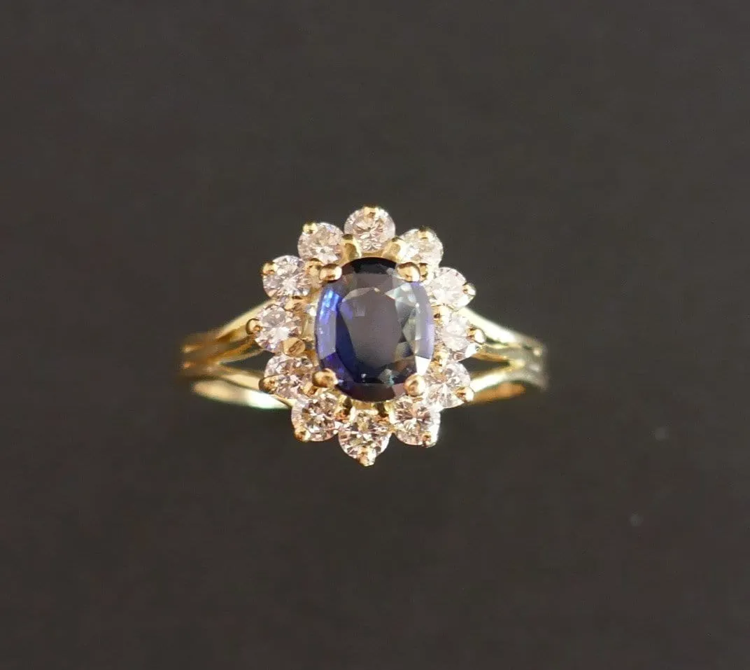 Bague Saphir Et Diamants, Or 18 Carats sold by 58 Facettes product image thumbnail 5