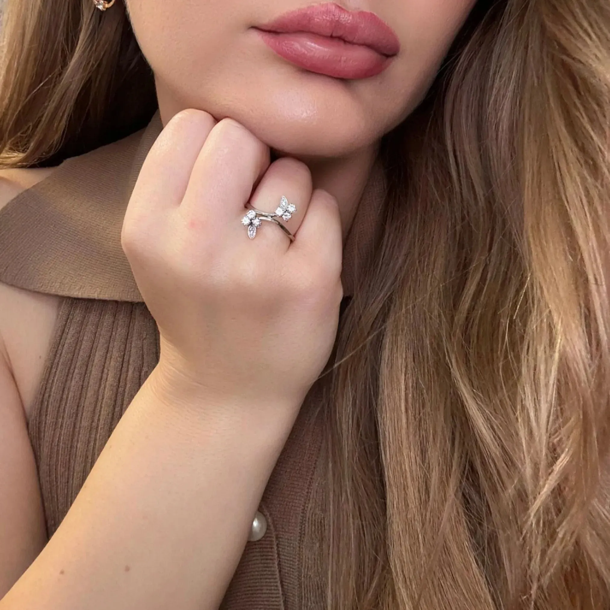 Bague Toi et Moi Or Blanc 18k & Diamants sold by 58 Facettes product image thumbnail 2