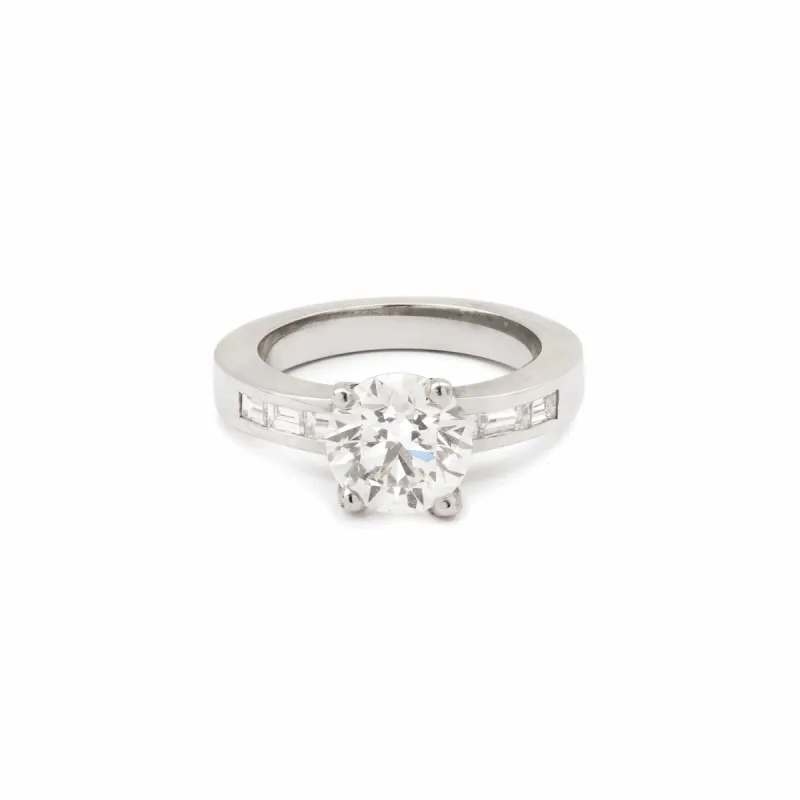 Bague Solitaire Diamant 2 Carats Or Gris sold by 58 Facettes