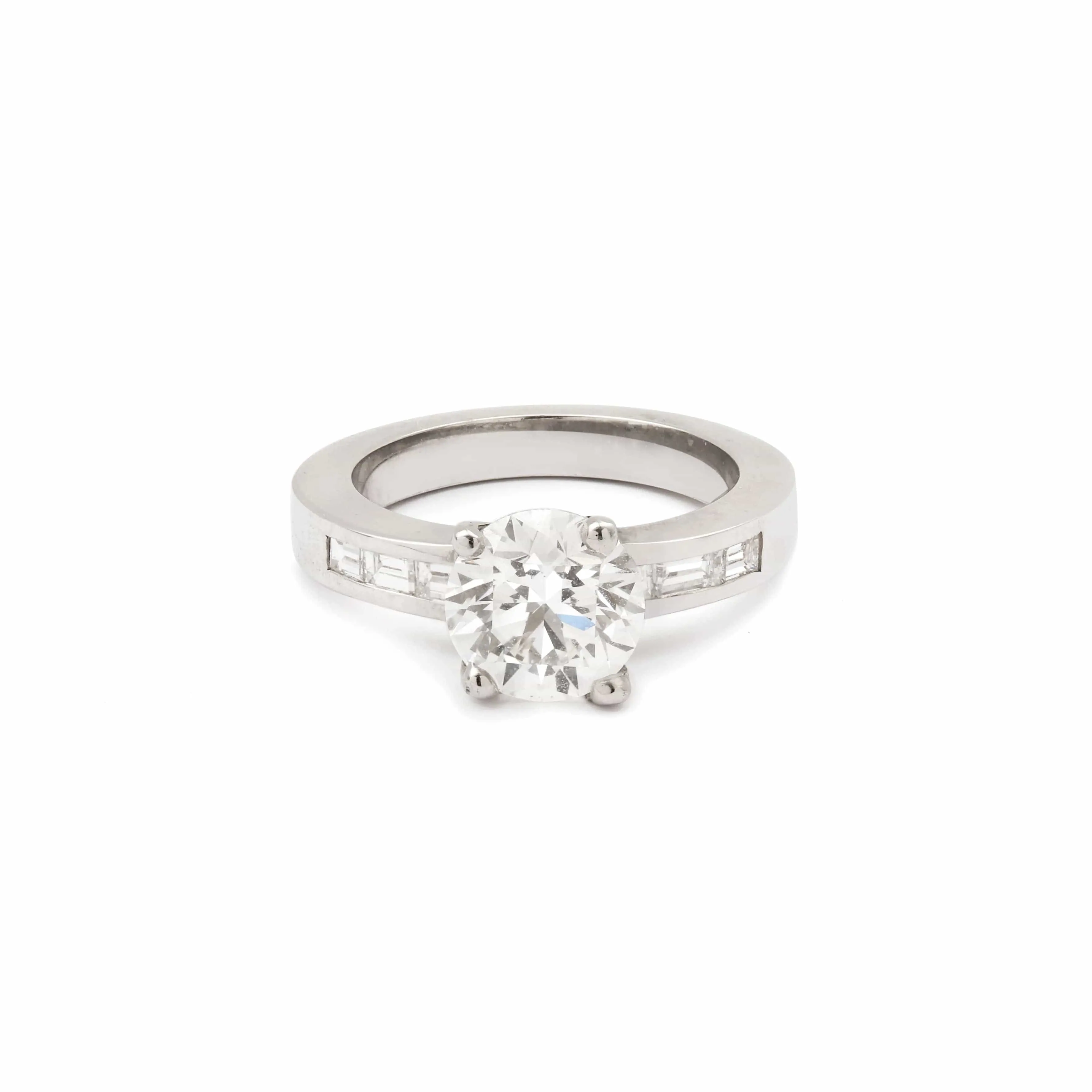 Bague Solitaire Diamant 2 Carats Or Gris sold by 58 Facettes