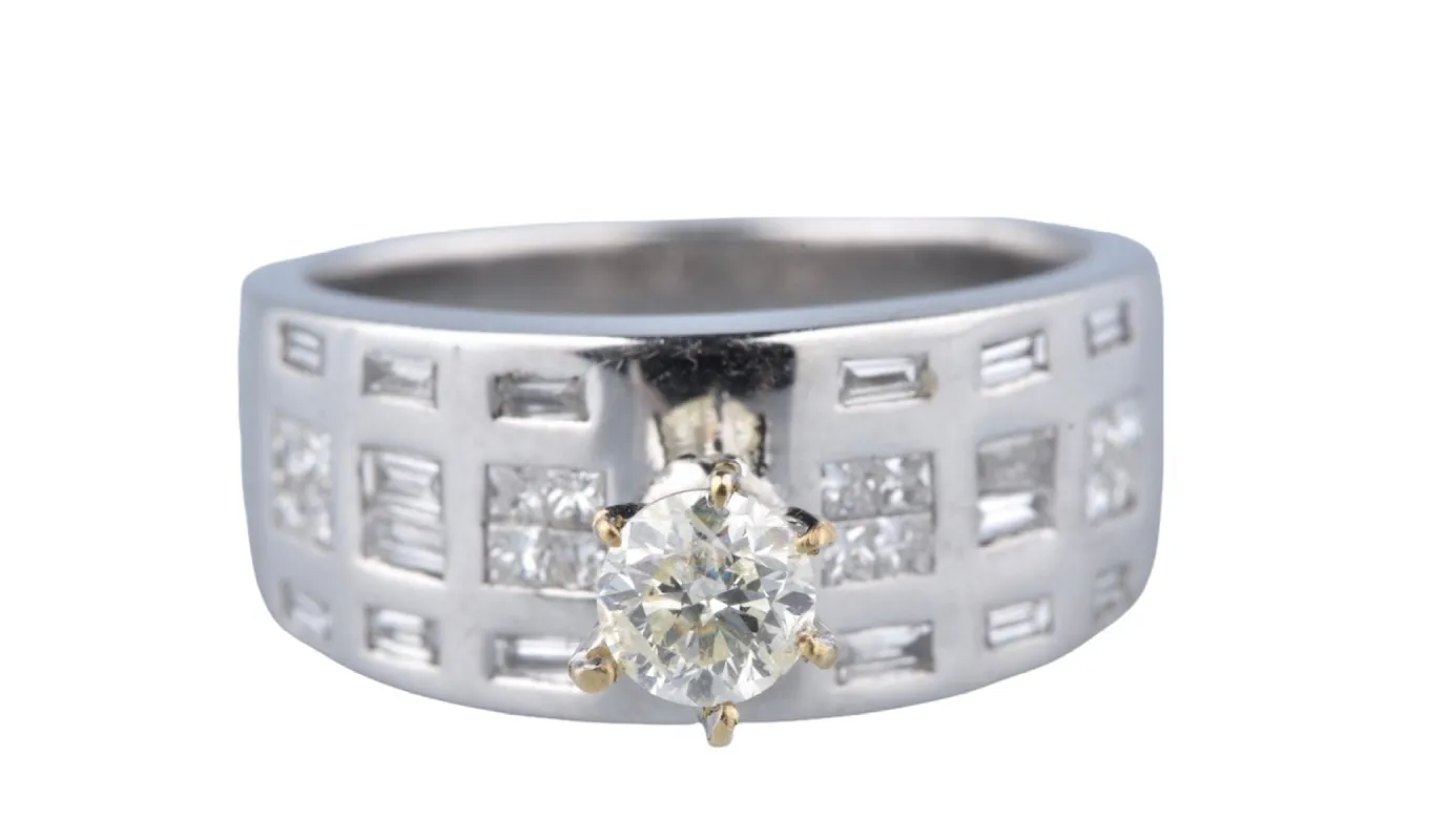 Bague diamants en or blanc sold by 58 Facettes