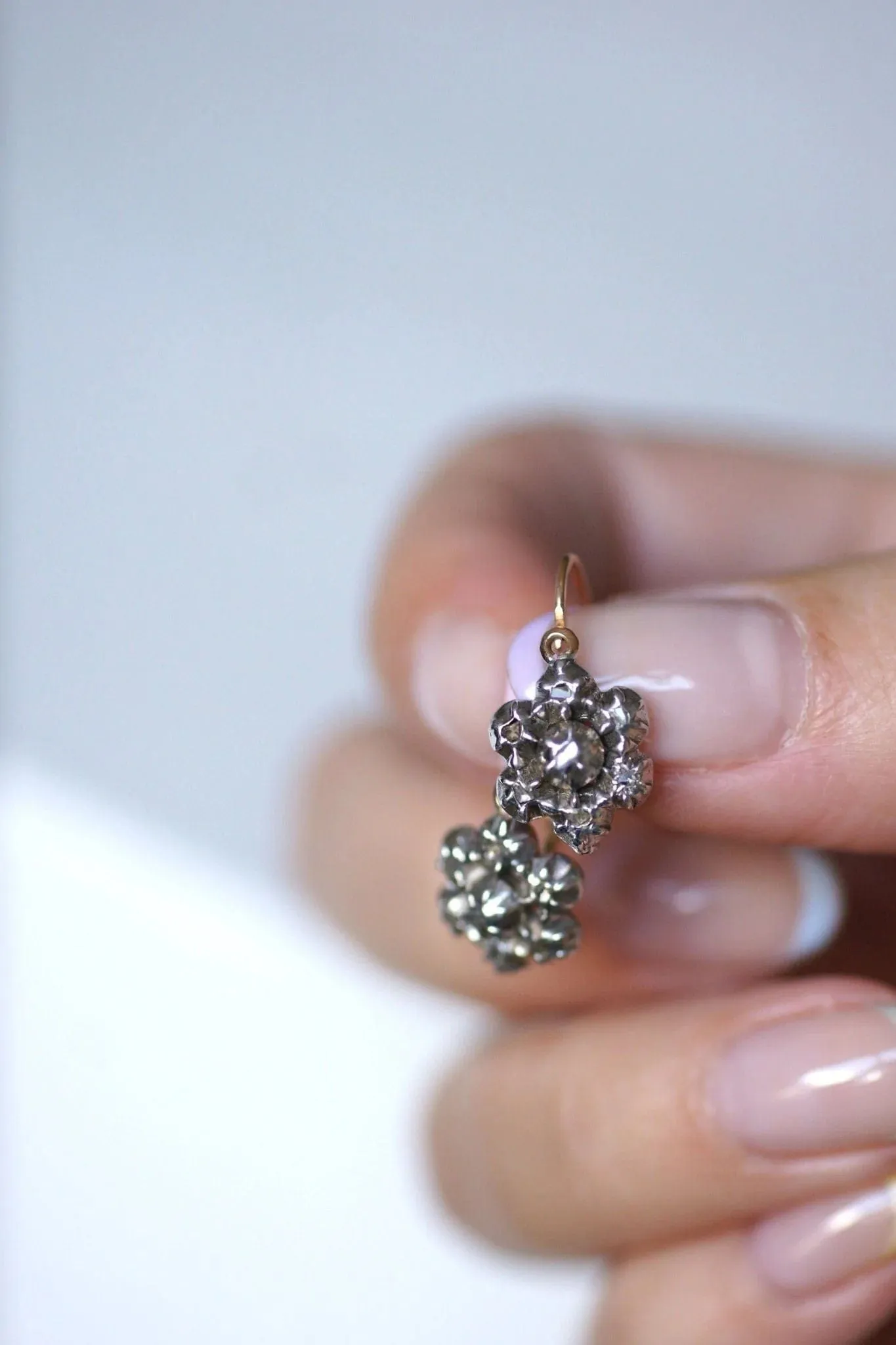 Boucles d'oreilles or argent diamants sold by 58 Facettes product image thumbnail 4