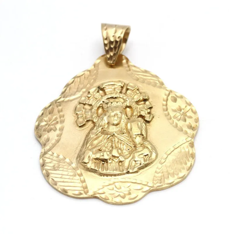 Solid gold virgin pendant sold by 58 Facettes