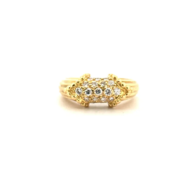 Bague Jonc Or Jaune Diamants sold by 58 Facettes