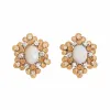 Boucles d'oreilles Vintage Opale Diamant Années 60 Or Jaune sold by 58 Facettes