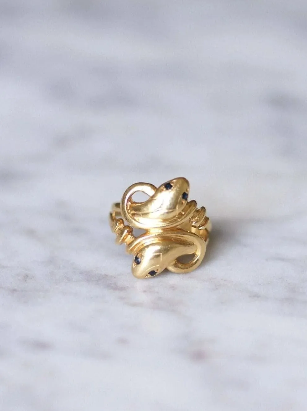 Bague Serpents enroulés or et saphirs sold by 58 Facettes product image thumbnail 5