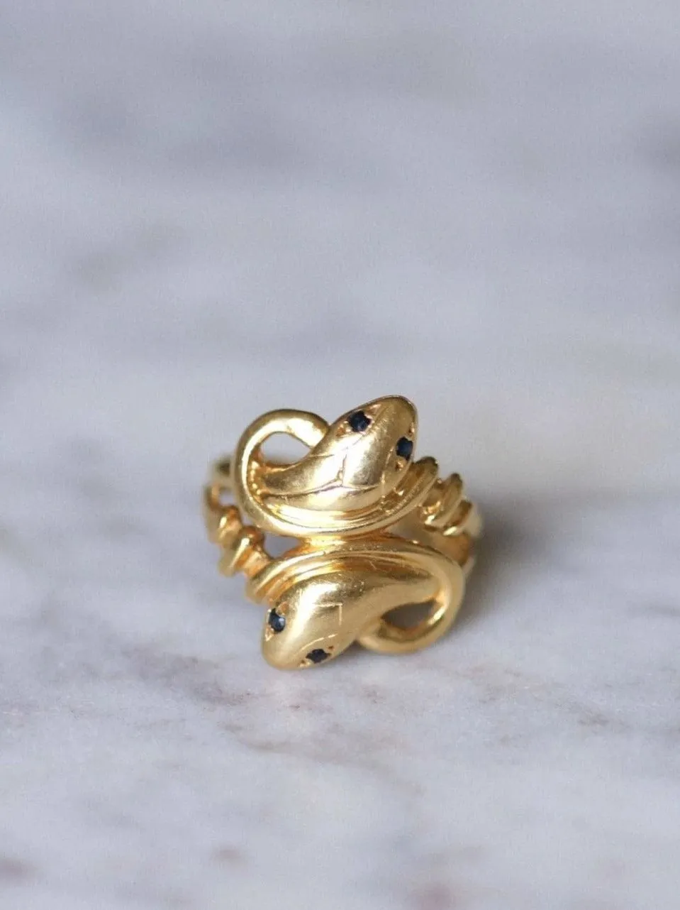 Bague Serpents enroulés or et saphirs sold by 58 Facettes product image thumbnail 3