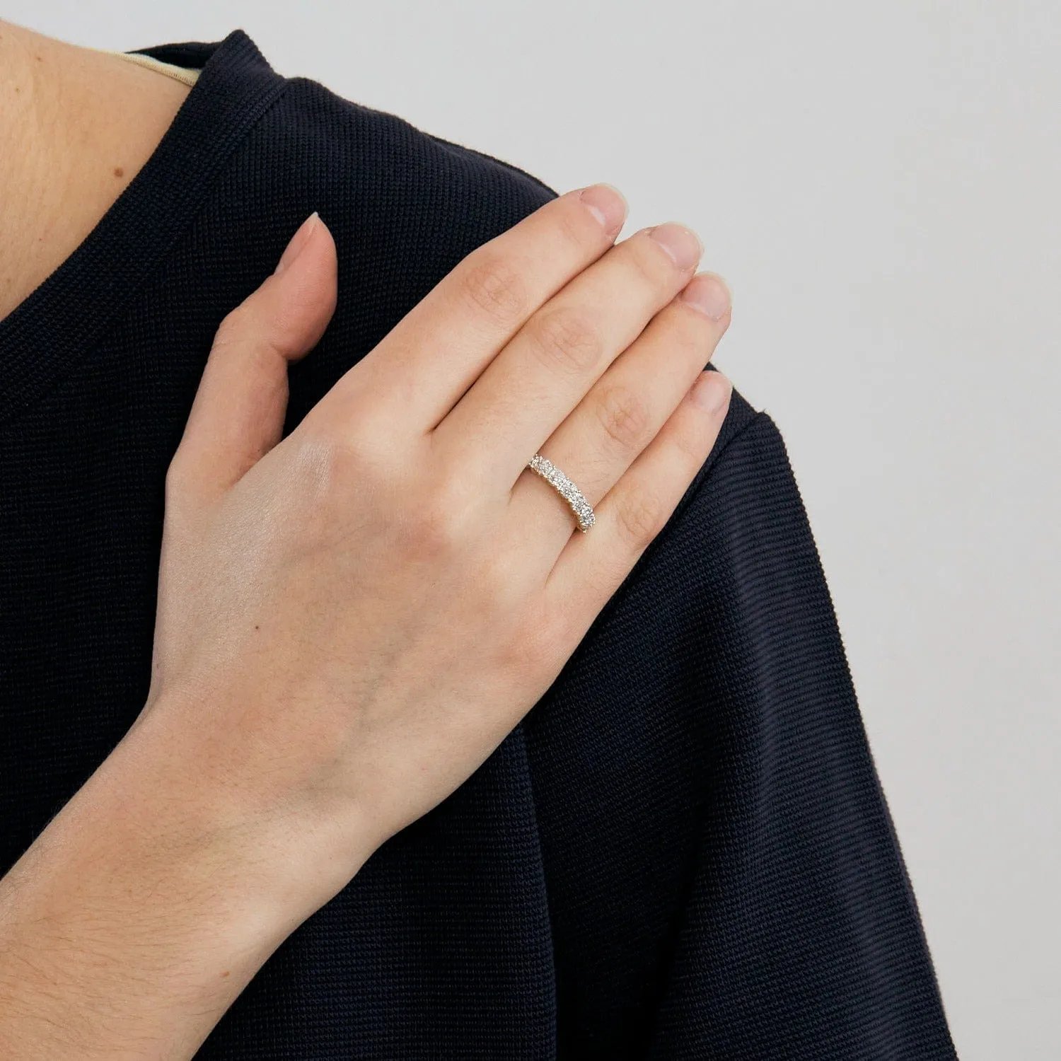 Demie alliance or et diamants sold by 58 Facettes product image thumbnail 2