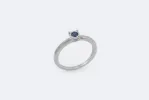 Bague en or blanc avec saphir et diamants sold by 58 Facettes