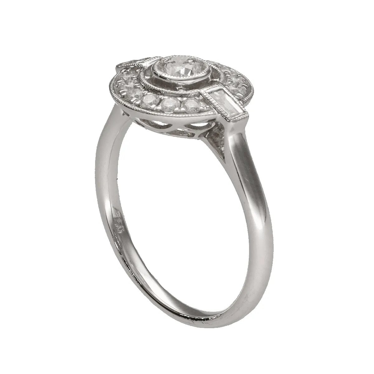 Bague style Art Déco en or blanc avec diamants sold by 58 Facettes product image thumbnail 5