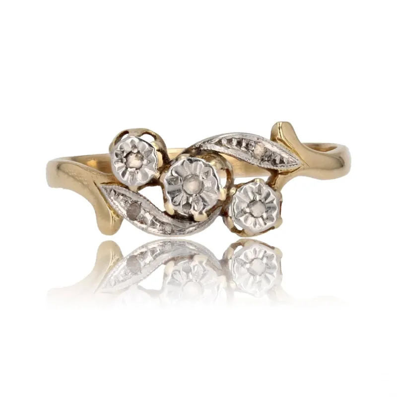 Bague ancienne diamants taillés en rose sold by 58 Facettes