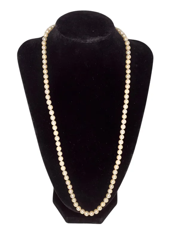 Collier Choker Perles De Culture Akoya Fermoir Or 60 Cm sold by 58 Facettes