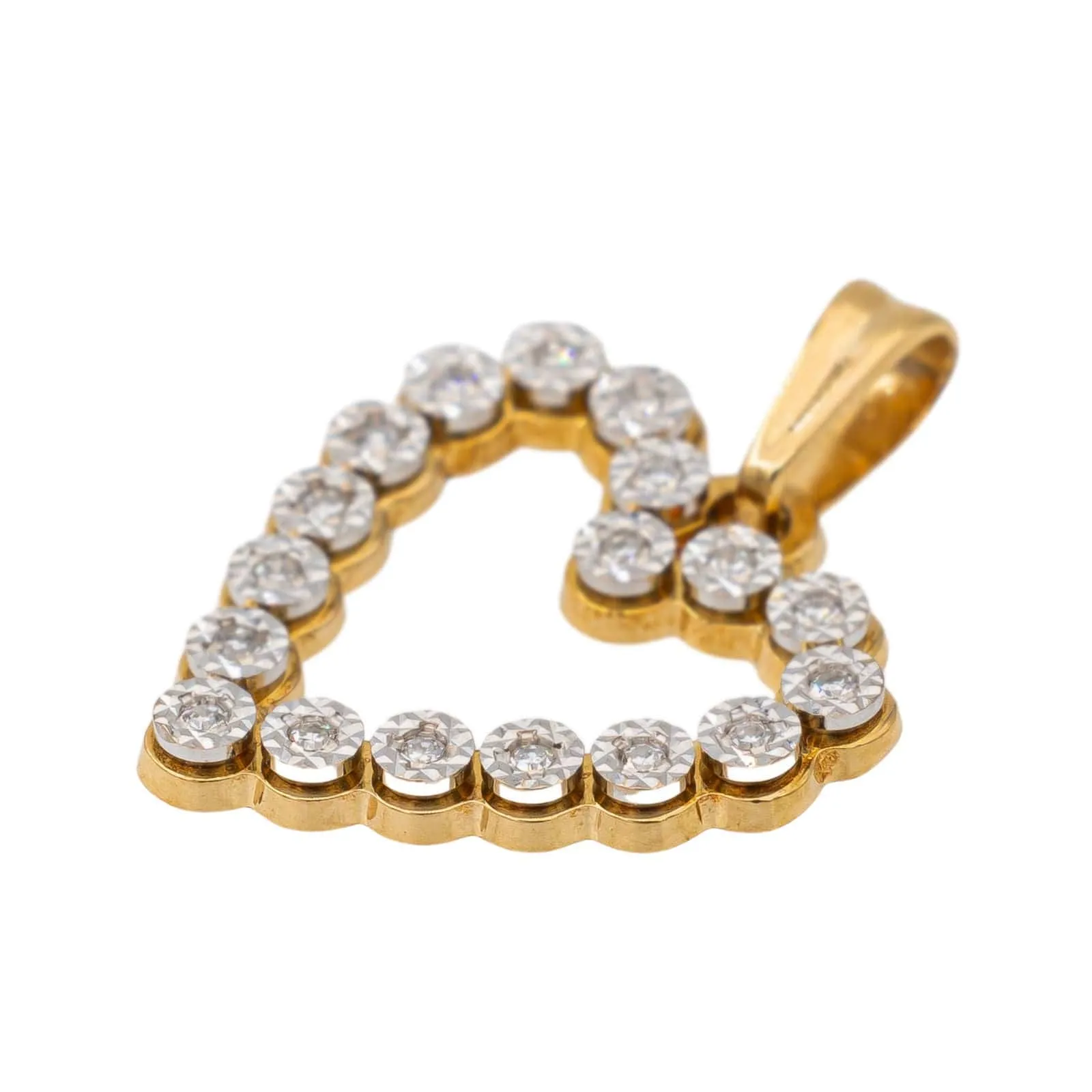 Pendentif Coeur Or jaune Diamant sold by 58 Facettes product image thumbnail 2