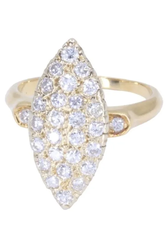 Marquise pavage diamants sold by 58 Facettes