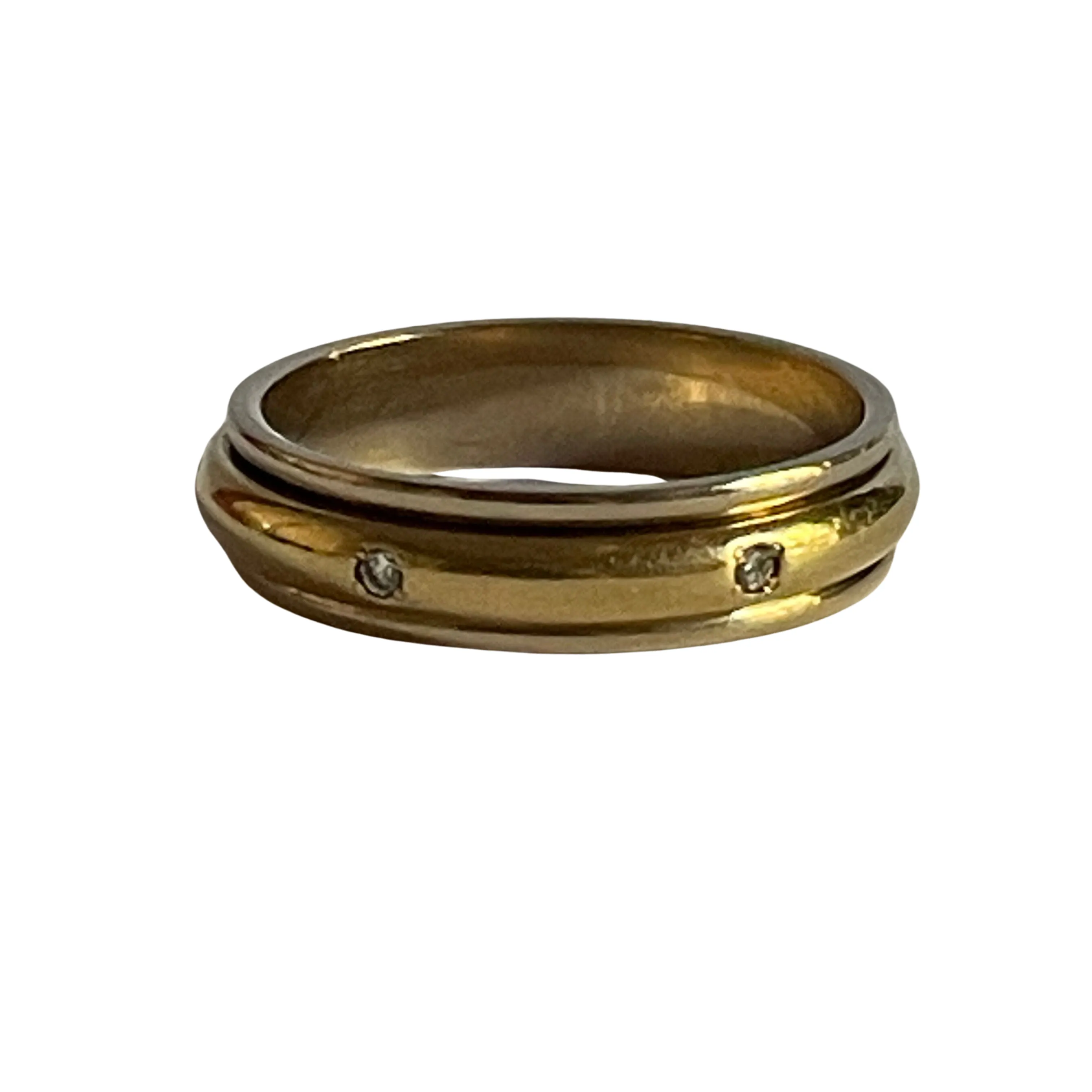 Bague or blanc, or jaune et diamants sold by 58 Facettes