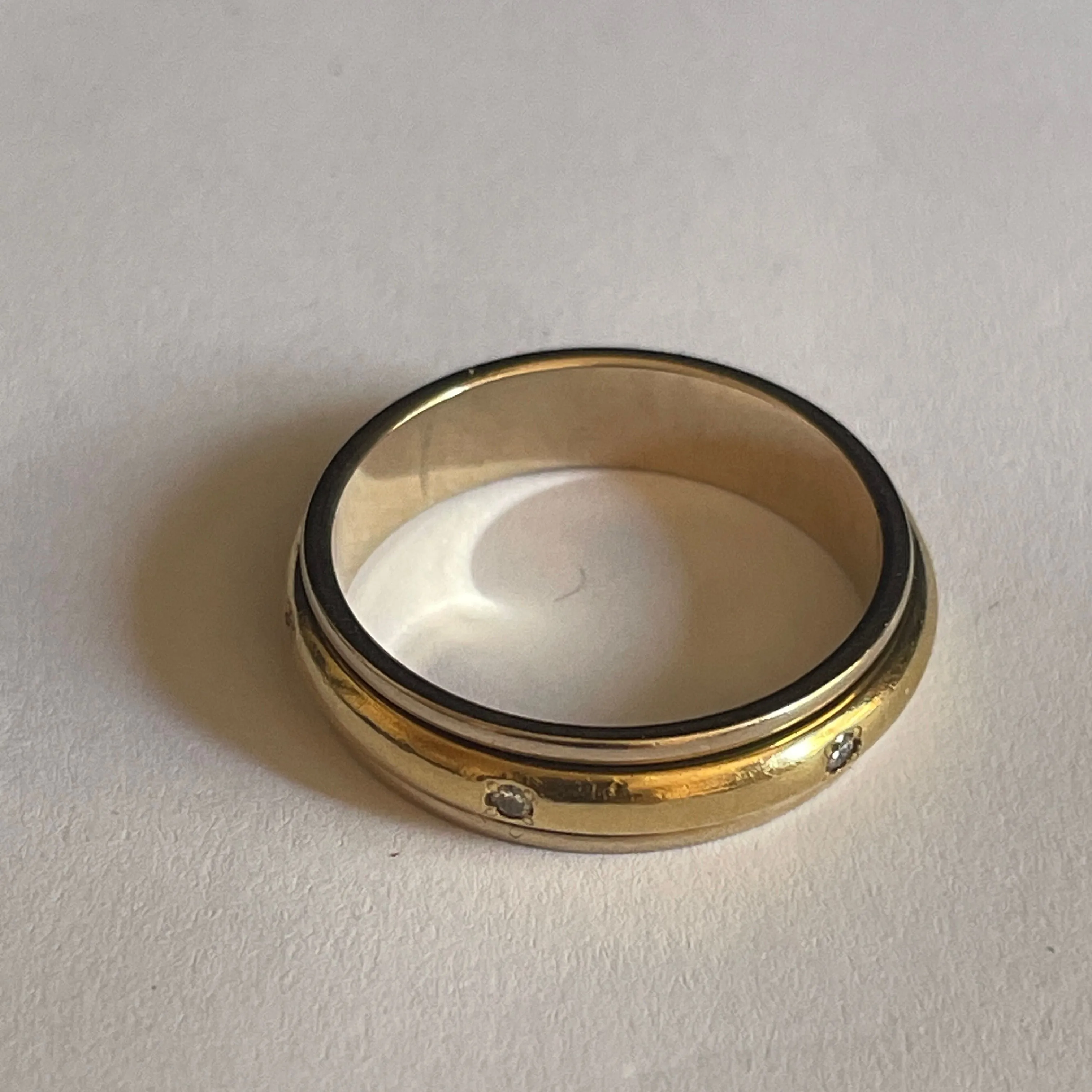 Bague or blanc, or jaune et diamants sold by 58 Facettes product image thumbnail 5