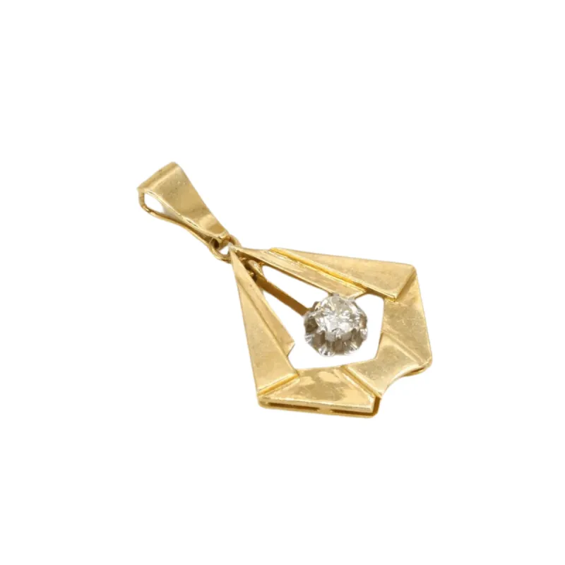Pendentif Art Déco losange diamant 0,3 ct sold by 58 Facettes
