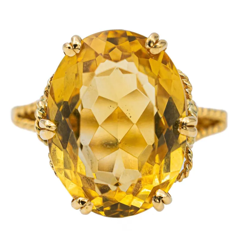 Bague Or jaune Citrine sold by 58 Facettes
