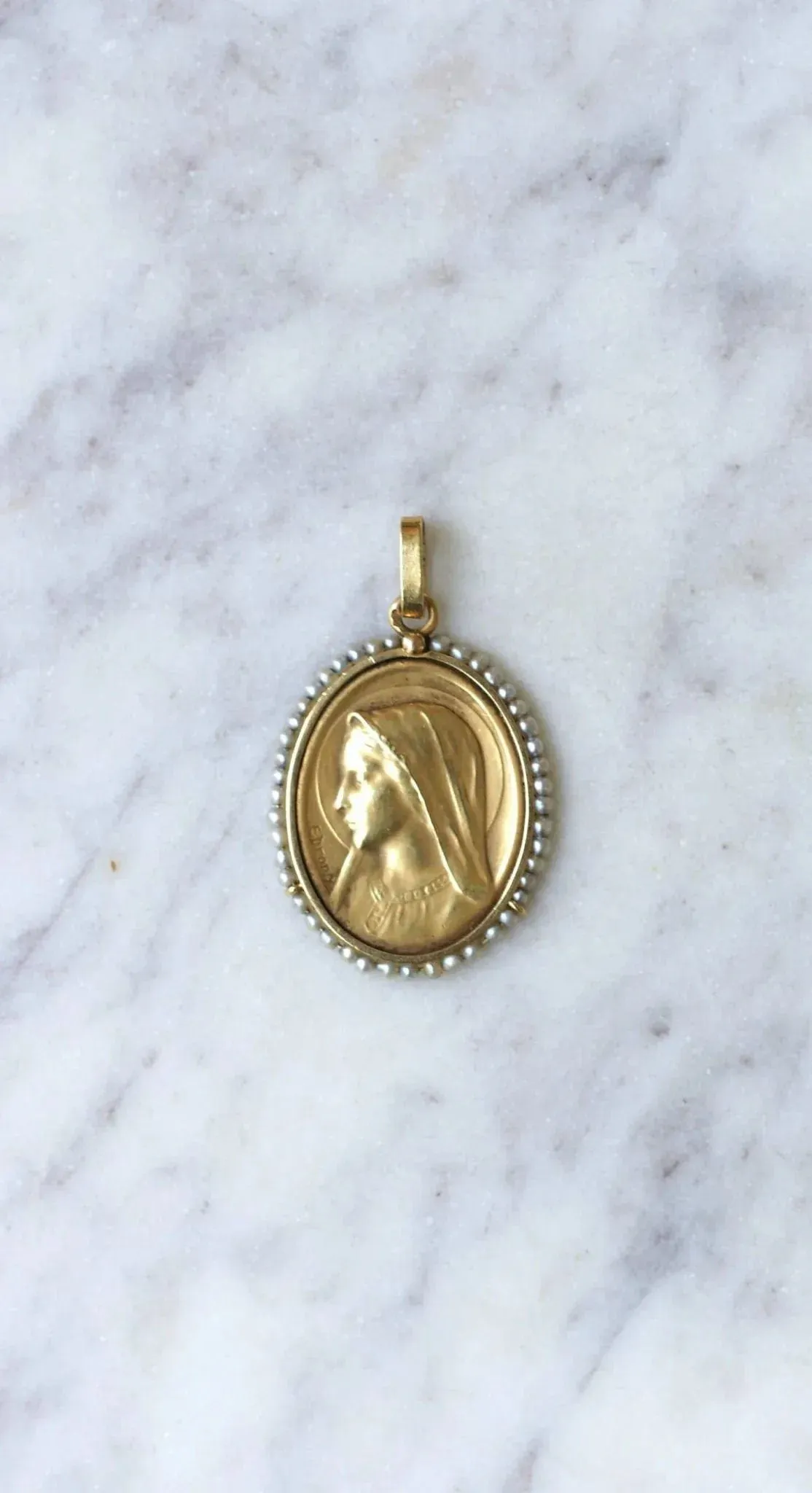 Dropsy - Médaille Vierge perles fines sold by 58 Facettes product image thumbnail 5